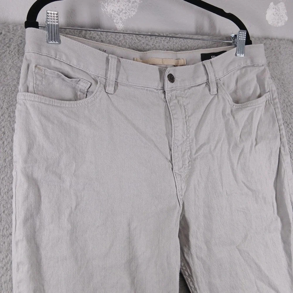 Banana Republic Mens 36x32 Slim Fit Linen Blend Pants Stone Beige Khaki